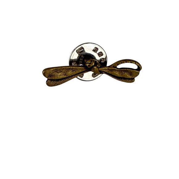 US Military Bronze Dragonfly Ribbon Pin Badge with Clutch Back USA Made - Picture 4 of 7